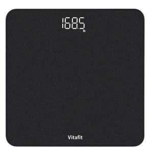 Balance Pese Personnes Numérique,Professionnelle Du Pesage Depuis 2001, Pèse-Personne Avec Affichage Led Clair Et Marchepied, 3*Piles Aaa Incluses, 180kg, Spray Argent Noir - Neuf