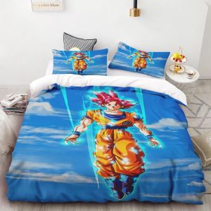Housse De Couette Japonaise Anime Dragon Ball Son Goku Parure De Lit Pour Enfants Dessin Anime Enfants Garçon Chambre Simple Queen King Size Cadeau - Neuf