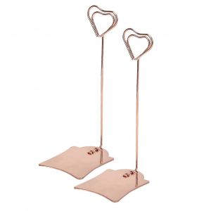 2 Pcs Table Numéro Titulaire Multipurpose Durable Clip De Carte De Nom pour Fête De Mariage BureauRose Gold - Neuf