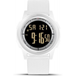 Montres Digitales Pour Hommes Montres &Agrave; Grand Cadran Pour Hommes Avec Bracelet En Silicone Montres Digitales De Sport &Eacute;tanches &Agrave; 30m Avec Alarme/Chronographe/Calendrier/R&eacute;tro-&Eacute;clairage Led.[J233] - Neuf