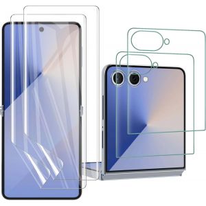 Kal-Verre Trempé Samsung Galaxy Z Flip 7, 2 Protection Écran + 2 Flexible Tpu Pour Samsung Z Flip 7 [0.26mm] [Extrêmement Résistant Aux Rayures] [Haute Définition] [Facile À Installer] - Neuf