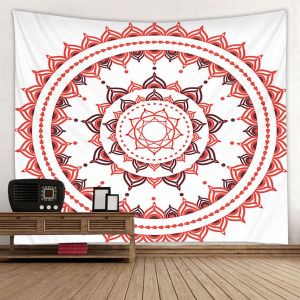 Hjlian Tapisserie Murale Mandala, Tapis De Yoga Geometrique, Tapisserie De Dortoir A Rayures - Neuf