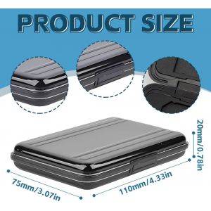 CMJAAGUR-Étui Pour Cartes Mémoire 16 Emplacements Résistant À L'Eau, 8 Sd + 8 Micro Sd Cards, Boîte Plastique Pour Micro Sd Sdxc Sdhc Tf (Noir)[M401] - Neuf
