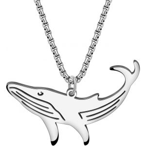 Kal-Collier En Acier Inoxydable Cachalot Baleine Pendentif Cha&icirc;ne Charms Baleine Cadeaux Pour Femme Filles Charms Bijoux Mer - Neuf