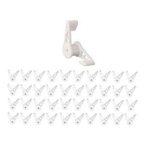 40 pinces &agrave; plantes r&eacute;glables pour l'int&eacute;rieur et l'ext&eacute;rieur - Blanches - Neuf