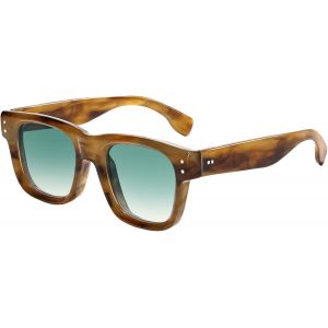Lunettes De Soleil Carrées Rétro Épaisses Pour Hommes Et Femmes, Tendance Rectangulaire, Tortue, Monture Noire, Lunettes Des Années 70 Et 80 - Neuf