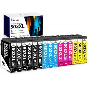 503XL Multipack Cartouche d'encre pour Epson 503 XL pour Epson Expression Home XP-5200 XP-5205 XP5200 XP5205 Workforce WF-2960 WF-2965 WF2960 WF2965 WF-2960DWF WF-2965DWF (Paquet de 15) - Neuf