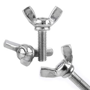 CHECARZHN--NO1-25 Pièces Vis Papillon,Vis Papillon M6 En Inox Vis Ecrou Papillon Adapté À La Réparation Automobile Et Moto, À L'Électroménager Et À L'Industrie¿25×6Mm¿ - Neuf