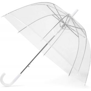 Parapluie Transparent | Grand Parapluie Transparent De 85 Cm Pour Femmes, Mariage, Photoshoot De Mari&eacute;e | Parapluie Pliable Dames Translucide L&eacute;ger Avec Poign&eacute;e Blanche C - Neuf