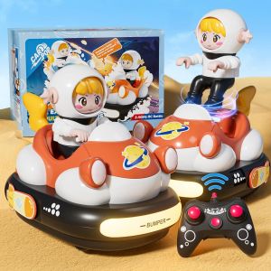 KAL-Voiture T&eacute;l&eacute;command&eacute;e Enfant Avec Lumi&egrave;re Et Musique, 2.4Ghz Radiocommand&eacute;e Rc Car Toy Jouet Enfant 4 5 6 7 8 Ans Garcon Fille Cadeau, Orange - Neuf