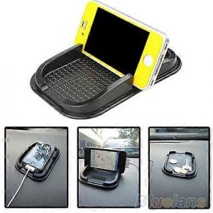 Noir tableau de bord de Voiture Sticky Pad Tapis antidérapant Téléphone Mobile GPS support pour Accessoires d'Intérieur, de Couleur Noir, taille Universelle - Neuf