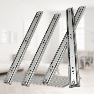 Glissi&egrave;res de tiroirs Coulisses &agrave; sortie totale Coulisse &agrave; sortie totale 45 mm avec retour automatique Guidage &agrave; billes 45mm 250mm 8 pi&egrave;ces - Neuf