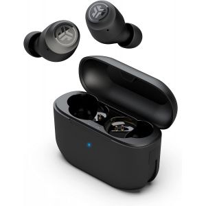 MEVRONISSHOP-Go Pop Ecouteurs Bluetooth sans Fil - &Eacute;couteurs Intra-Auriculaires avec Micro, 35+ Heures d'Autonomie, Ecouteur et Bo&icirc;tier de Charge USB, Oreillette Son Personnalis&eacute; EQ3, Noir - Neuf