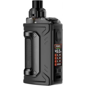 Checarzhn--No1-For Geekvape H45 Classic Kit 45 W (Noir) Batterie 1400 Mah 4 Ml Cartouche H45 Pod Vide Résistance B Coil 0,4 /0,6 Airflow Supérieur Vaporisateur Origine Kit Pod Aegis Hero 3 - No Nicotine - Neuf