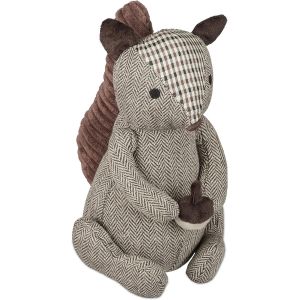 LETNERNY-Butoir De Porte En Forme D&Eacute;cureuil, D&eacute;coratif, Tissu, Sable, Lourd, Hlp 26X17X22 Cm, Sol & Int&eacute;rieur, Brun - Neuf