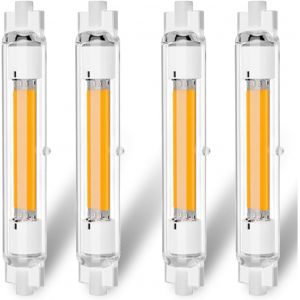Ampoule R7s Led 78mm Dimmable, Ampoule Led R7s 20w Équivalent À Lampe Halogène 200w, Sans Scintillement,R7s Led Ampoule Blanc Chaud 3000k 2000lm,Ac 220-240v,Éclairage À Faisceau 360°, Lot De 2 - Neuf