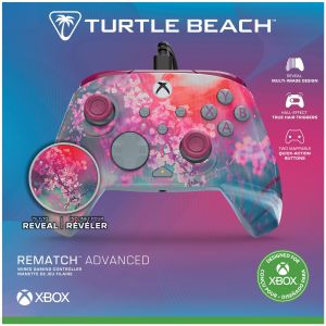 Turtle Beach Rematch Advanced Kyoto Bloom Manette de jeu filaire - Licence Xbox Series XS, Xbox One et PC avec Lenticulaire, multi-design, Boutons Programmables, G&acirc;chettes et commandes audio - Neuf
