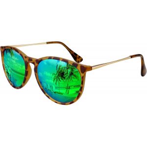 Lunettes De Soleil Femme Homme Polarisées Protection Uv400 Rétro Style Lunettes De Soleil Ronde - Neuf
