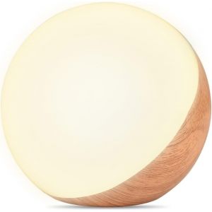 Cheng-Veilleuse Led, Lampe Nuit Tactile Avec 13 Couleurs Changeantes, Lampe De Table Rechargeable Avec Lumi&egrave;re Blanche Chaude Pour Chambre &Agrave; Coucher, Salle De B&eacute;b&eacute; Et Salon (Led Round) - Neuf