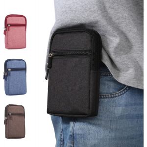 Sjzg-Sacoche De Ceinture Banane Sac Bandouliere Petit Pochette Homme, Décontractée Sac Randonnée Pour Homme Housse De Transport Coque Sac Ceinture Clip Poche (6.3U201c Pouces,Noir) - Neuf