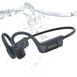 IFECCO Casque Conduction Osseuse Natation, IP68 Ecouteur Piscine pour Nager Bluetooth 5.4 Oreille Ouverte avec Micro, Lecteur MP3 32 Go de M&eacute;moire pour Natation, Course &agrave; Pied, Cyclisme - Neuf