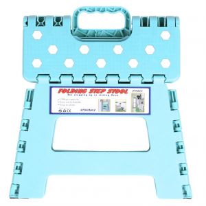 HJLIAN Chaise pliante en plastique epais, tabouret portable, petit format, 28,5 x 21,5 x 22 cm (bleu) - Neuf