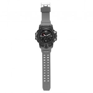 Montre De Sport Multifonctionnelle A Double Affichage Smael, Montre-Bracelet Electronique Etanche (Noir Et Gris) - Neuf