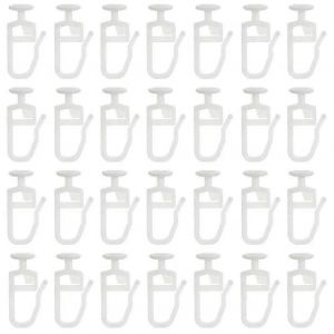 Paquet de 200 crochets de planeurs de rideau pliants de 8,3 mm pour syst&egrave;me de glissement de rail - Neuf