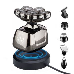 Rasoir Électrique 1 Support Multi-Têtes Étanche Kit De Voyage À Tête Pivotante Et Incurvée 5d Inclus - Neuf