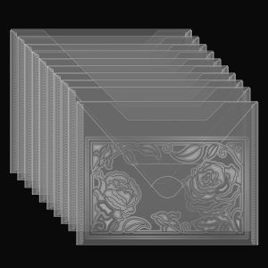 Sjzg-Lot De 10 Pochettes De Rangement Refermables En Plastique Transparent Pour Tampons Et Matrices De Découpe, Album, Timbres, Travaux Manuels, Scrapbooking, - Neuf