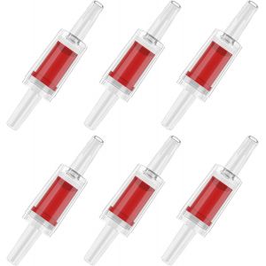 Valve unidirectionnelle pour pompe &agrave; oxyg&egrave;ne aquarium - Set de 6 pi&egrave;ces en plastique r&eacute;sistant et silencieux emp&ecirc;chant le retour d'eau lors de la coupure - Dimensions : 5,3 cm x 1,4 cm - Neuf