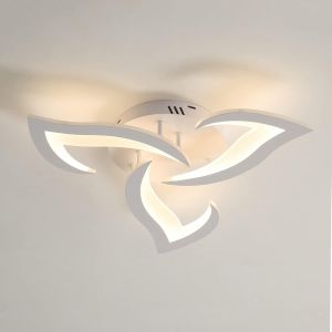 Subzonal-Plafonnier Led, 36w 3060lm Luminaire Plafonnier Moderne, Dia 58cm Acrylique Lampe De Plafond Led 3 Lumières Pour Salon Chambre Cuisine - Neuf