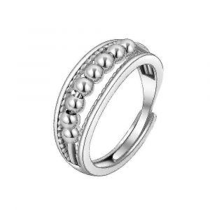 Bague D'anxi&eacute;t&eacute; 925 Bague En Argent Sterling Femmes Bague De Pleine Conscience Hommes Anneaux R&eacute;glables Fidget Cadeau - Neuf