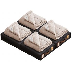 Organisateur de rangement pliable pour draps de lit - Lot de 4 - Noir - Neuf