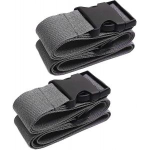 Dww-Set De 2 Sangles R&eacute;glables Sangle De Bagage Sangles De Transport Valise Valise De Voyage Accessoires Bundling - Neuf