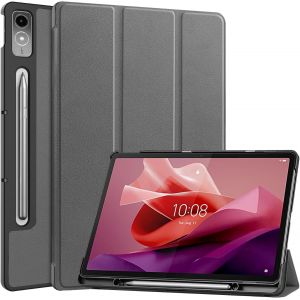 Pour Lenovo Tab P12 Coque Avec Porte-Stylo,Ultra Mince Intelligent Housse Coque &Eacute;tui Pour Lenovo Tab P12 12.7 Pouces,Gris[COQ9129883] - Neuf