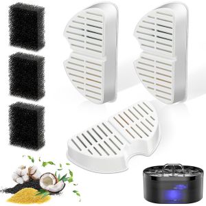 Kalanka-Lot De 3 Filtres Pour Fontaine &Agrave; Chat, 3 Filtres En Mousse, Pour La Fontaine &Agrave; Boisson Pour Chat, Filtrant Les Poils (&Eacute;ponge), Triple Filtration (Filtre) - Neuf