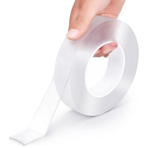 Heavy Duty Ruban Adhésif Double Face (5m), Multi-Usage Mur Amovible Bande, La Bande De Montage, Clair, Réutilisable, Forte De Ruban Adhésif Pour Coller Des Affiches, Des Tapis, Des Articles Ménagers - Neuf
