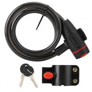 Cable Antivol En Acier Pour Velo, Cyclisme, Equitation, Securite Antivol, Noir - Neuf