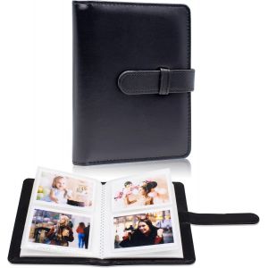 TIANYI-64 pochettes d'album photo pour film de 6 x 9 cm u2013 Mini petits albums pour appareil photo instantan&eacute; Fujifilm Instax Mini, pour images Polaroid Hi-Print, porte-cartes photo Kpop (Noir) - Neuf