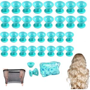 KAL-Pcs Bigoudis En Silicone Cheveux Diy Rouleaux Silicone Bigoudis Curling Tool Pour Les Cheveux Courts Et Longs - Neuf