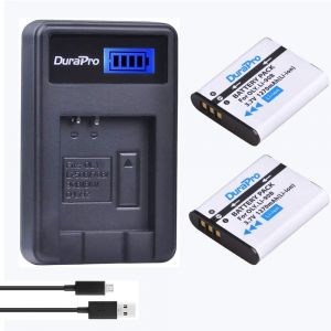 Lot de 2 Batteries DB-110 LI-92B + Chargeur USB LCD pour Appareil Photo Olympus Tough TG-5,TG-Tracker,SH-1,SH-2,SP-100 IHS,Ricoh DB-110,Ricoh GR III,GR IIIx,Theta X,WG-6,G900 - Neuf