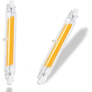 Kal-Ampoules R7s Led 118mm,Dimmable,20w Équivalent À Ampoule Halogène 118mm 200w, Sans Scintillement,Blanc Froid 6000k 2000lm,Ac 220-240v,Éclairage À Faisceau 360°, Lot De 2 - Neuf