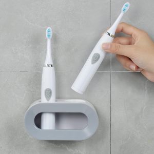 KALANKA-Porte Brosse a Dent Electrique,Support De Brosse &agrave; Dents Mural Porte Brosse Dent Mural Auto-adh&eacute;sif,Qui Peuvent &ecirc;tre D&eacute;tach&eacute;s Individuellement pour Salle De Bain,Famille - Neuf