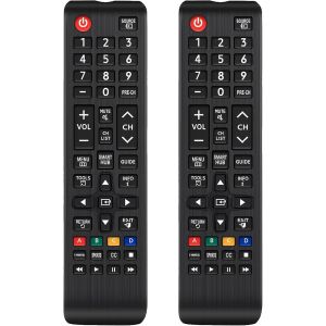 2PCS T&eacute;l&eacute;commande Samsung BN59-01199F,T&eacute;l&eacute;commande de Rechange pour t&eacute;l&eacute;viseur Samsung Smart tv,telecommande universelle samsung,telecommande pour Samsung LCD LED 3D HDTV Smart TV - Neuf