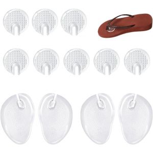 Kalanka-Lot De 6 Paires De Tongs En Silicone Souple Et Anti-Usure - Coussinets Transparents - Coussinets De Protection Avant Pour Homme Et Femme - Neuf