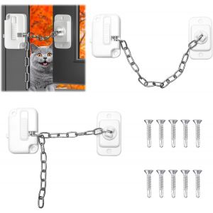 KALANKA-Lot de 2 verrous de fenêtre réglables pour fenêtre coulissante UPVC, sans perçage, pour la sécurité des enfants et des animaux domestiques (vis incluses) - Neuf