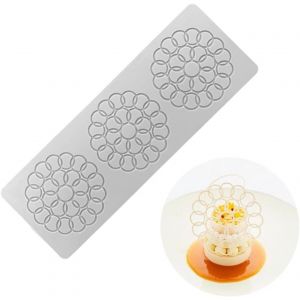Kal-Moule 3d En Forme De Feuille Creuse Pour Fondant En Dentelle -Moule À Bonbons -Moule À Chocolat Et Sucre -Décoration De Gâteau (Cercle À Bulles D _ 28,7 X 10,2 X 0,3 Cm) - Neuf