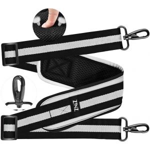 Bandoulière Fixe Ultra-épaisse de 76 Pouces avec Coussin Respirant et Double Boucles réglables équilibrées pour Sacoche pour Ordinateur Portable,Sacoche,bandoulière etc,Rayures-BWB - Neuf