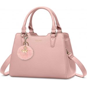 KALANKA-Sac a Main Femme Cuir Sacs à Main Portés Main Femme Sac à Main Bandoulière Sac Bandouliere Sacs Bandoulière Sac Fourre Tout Sac Besace Sacoche Femme pour Université Travail Rose - Neuf